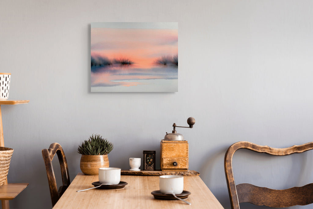 Bright sunrise, landscape