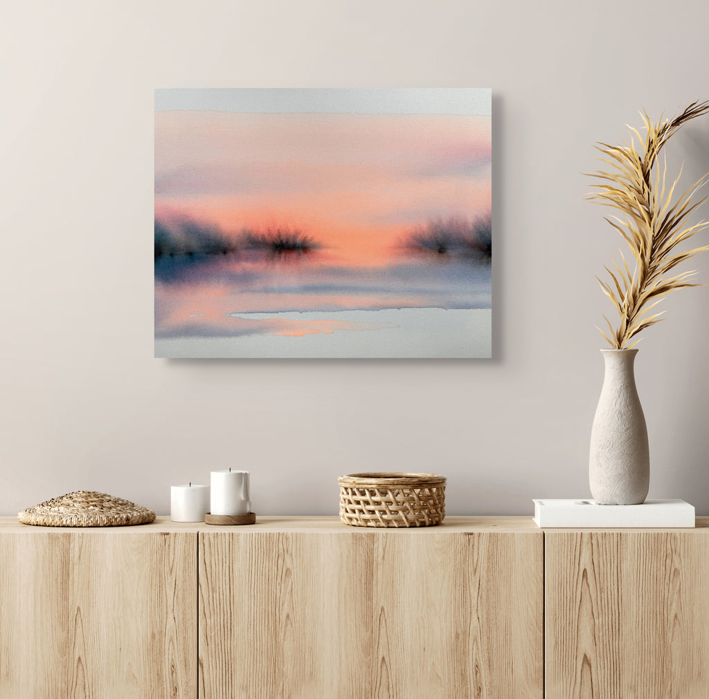 Bright sunrise, landscape